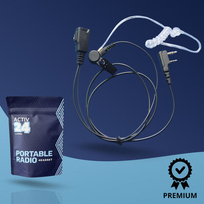 Activ24® - Premium headset voor portofoons - 2 pins K-type