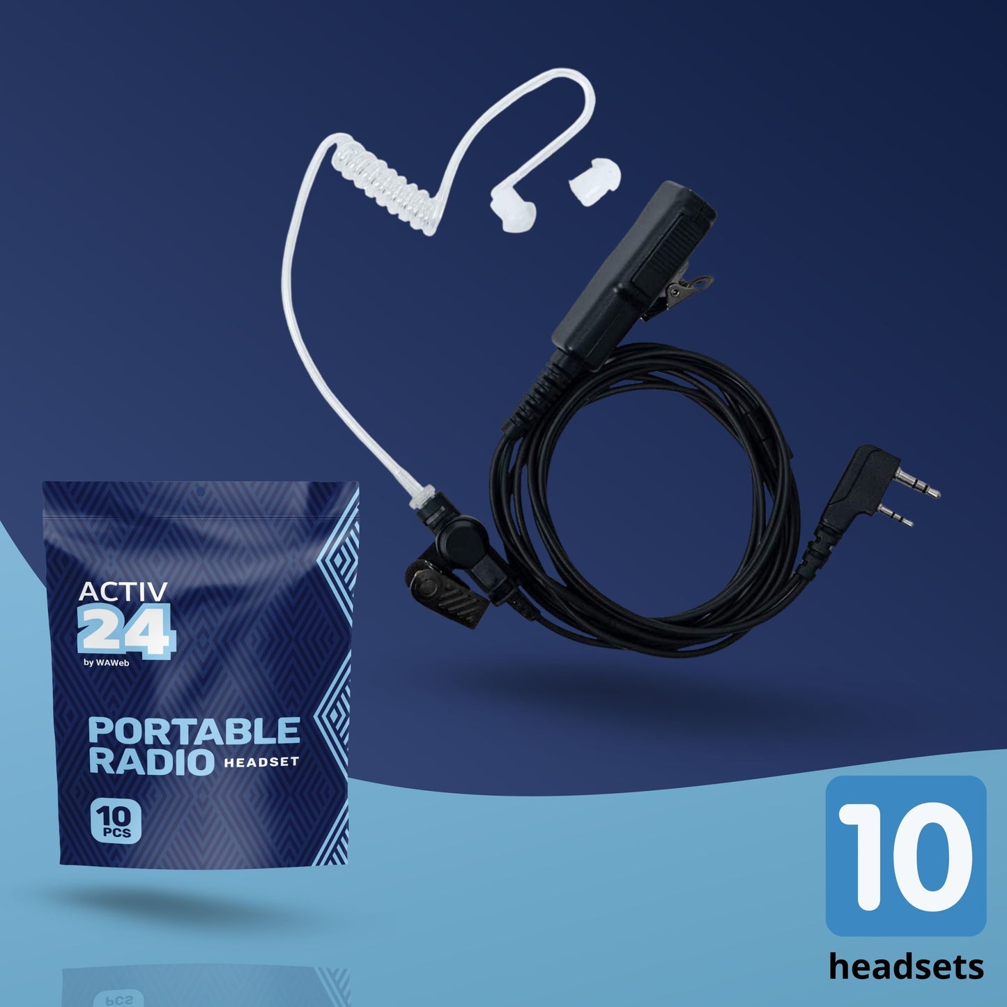 Activ24 Set van 10x Tube headsets K-type