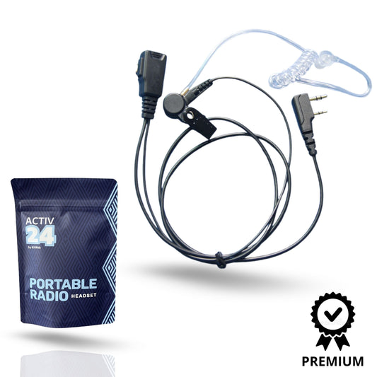 Activ24® - Premium headset voor portofoons - 2 pins K-type