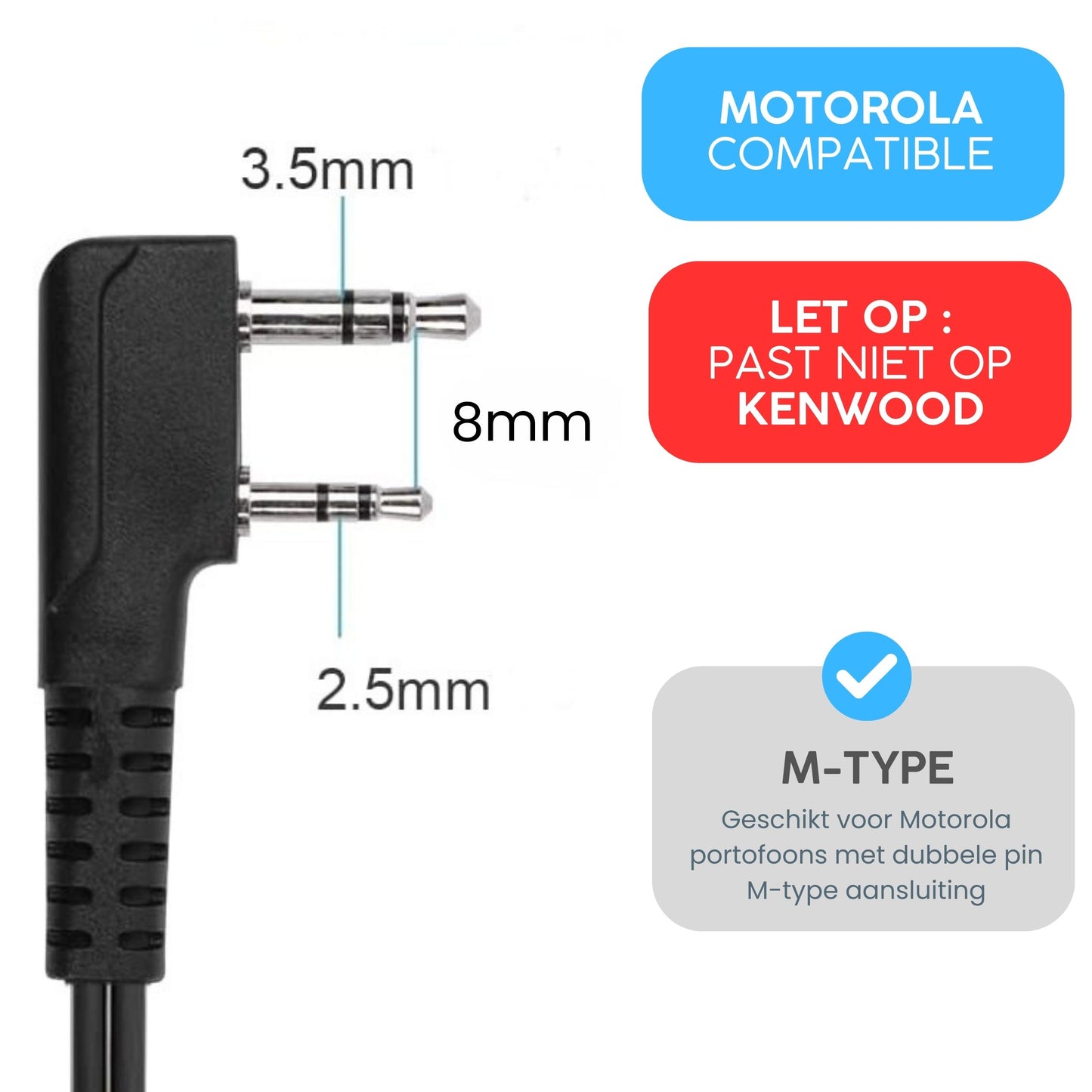 Activ24 Set van 10x D-shape headset  M-type