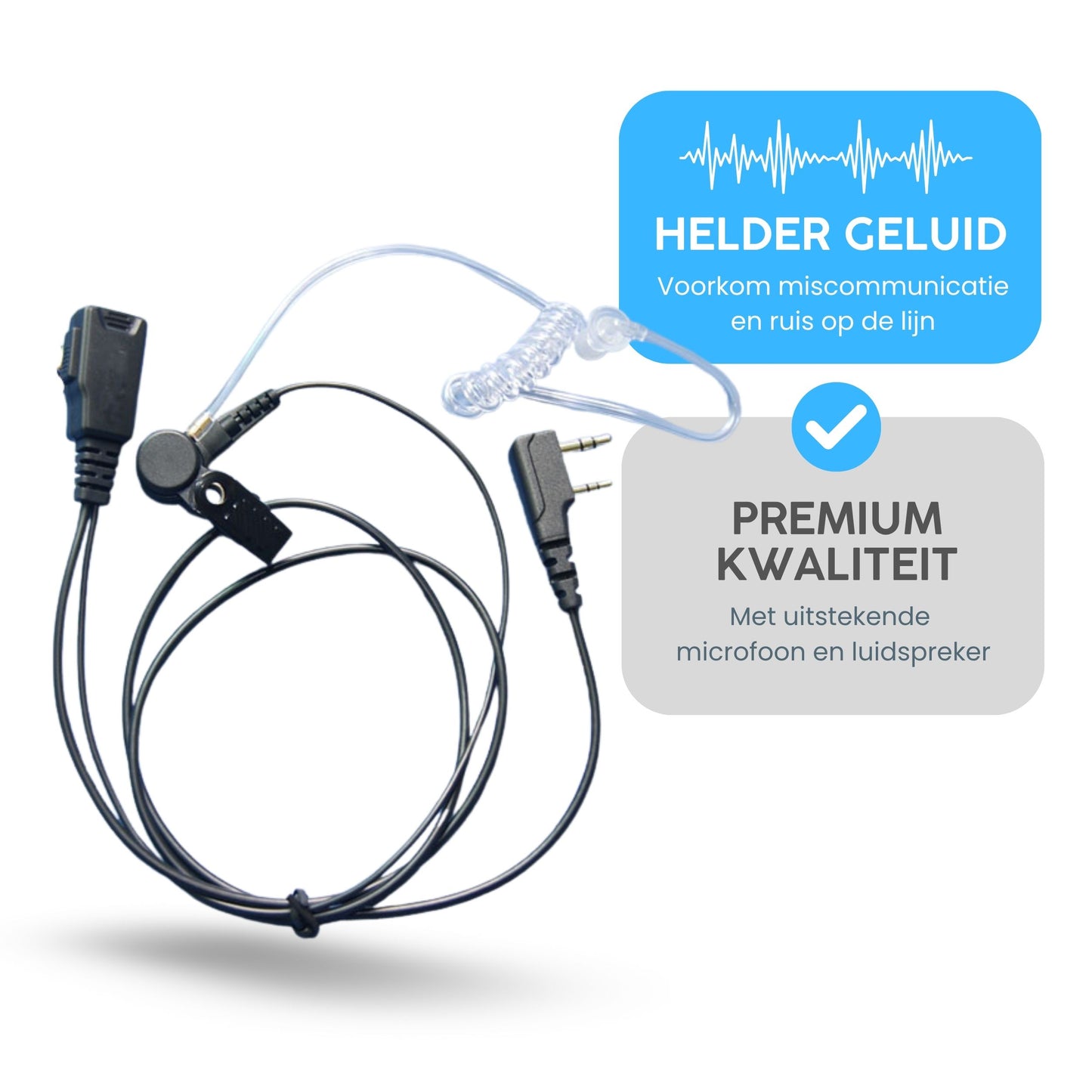 Activ24® - Premium headset voor portofoons - 2 pins K-type