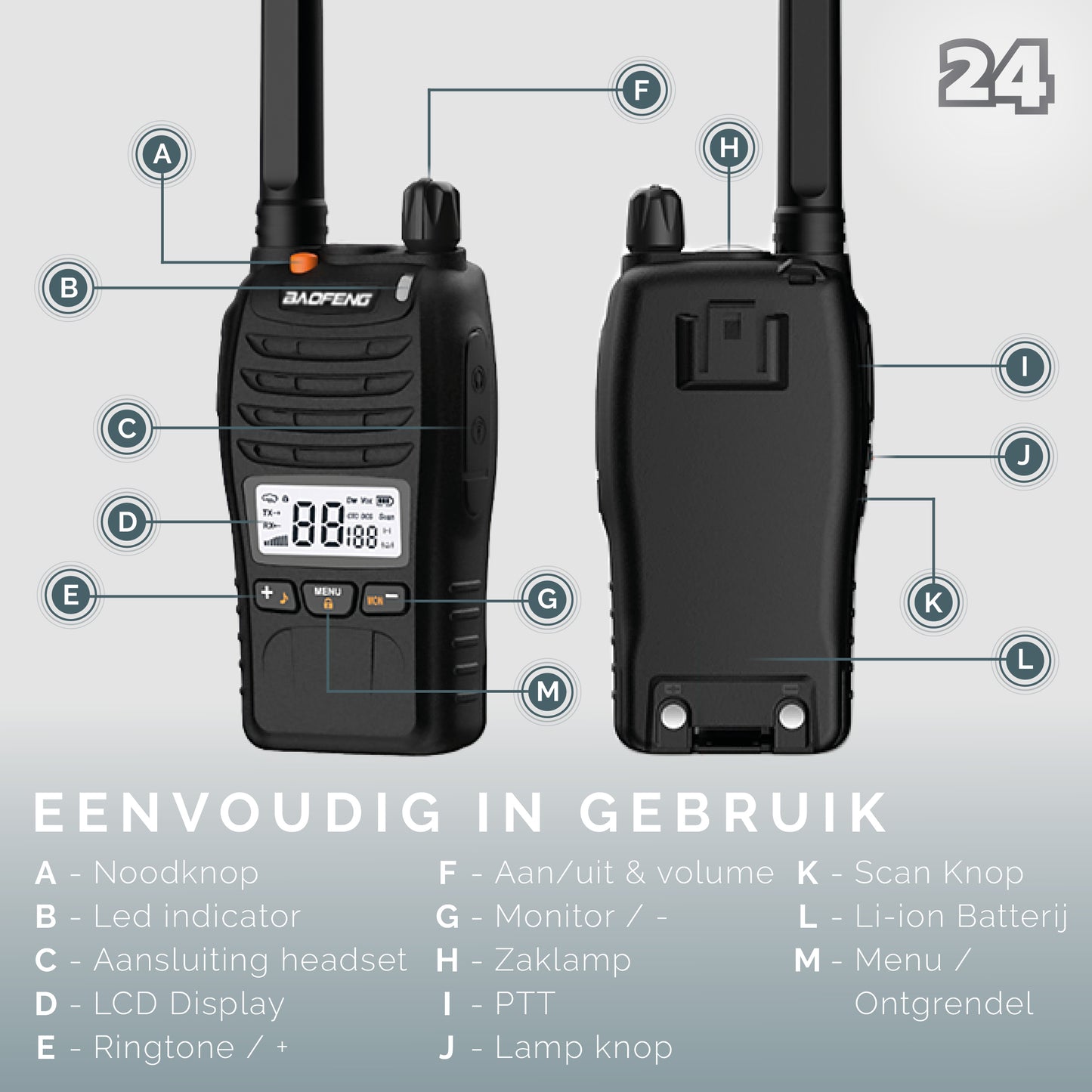 Activ24 Set van 2x Baofeng E-88