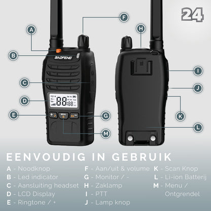 Activ24 Set van 4x Baofeng E-88